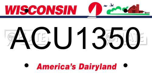 ACU1350 Wisconsin License Plate