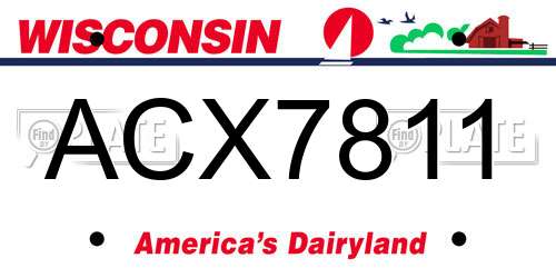 ACX7811 Wisconsin License Plate