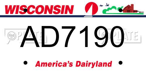 AD7190 Wisconsin License Plate