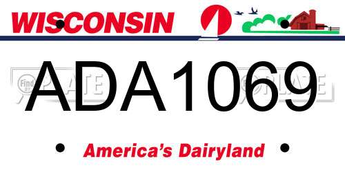 ADA1069 Wisconsin License Plate