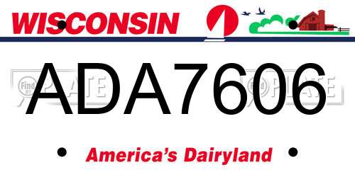 ADA7606 Wisconsin License Plate