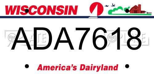 ADA7618 Wisconsin License Plate