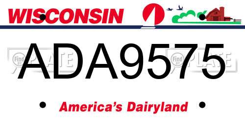 ADA9575 Wisconsin License Plate