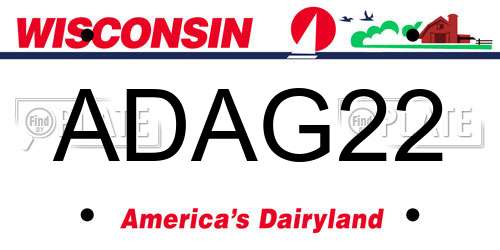 ADAG22 Wisconsin License Plate