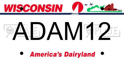ADAM12 Wisconsin License Plate