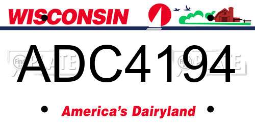 ADC4194 Wisconsin License Plate