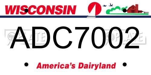 ADC7002 Wisconsin License Plate