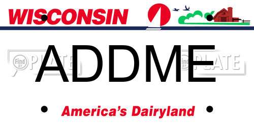 ADDME Wisconsin License Plate