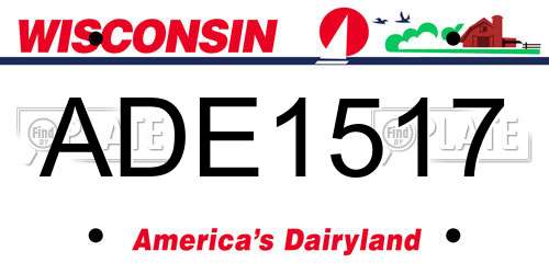 ADE1517 Wisconsin License Plate