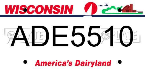 ADE5510 Wisconsin License Plate