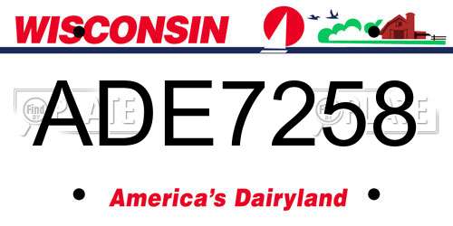 ADE7258 Wisconsin License Plate