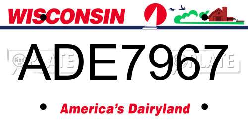 ADE7967 Wisconsin License Plate