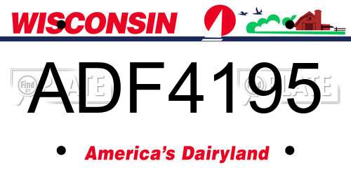 ADF4195 Wisconsin License Plate