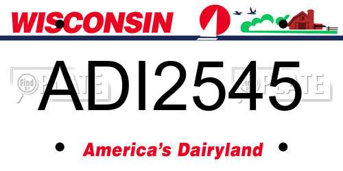 ADI2545 Wisconsin License Plate