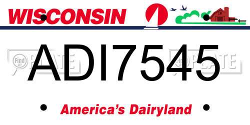 ADI7545 Wisconsin License Plate
