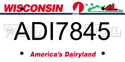 ADI7845 Wisconsin License Plate