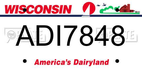ADI7848 Wisconsin License Plate