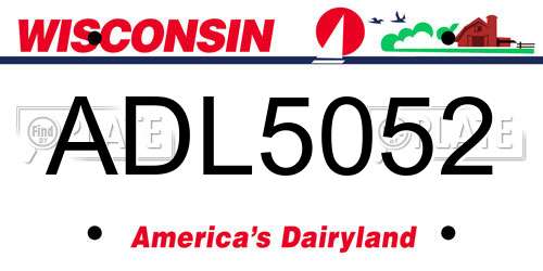 ADL5052 Wisconsin License Plate