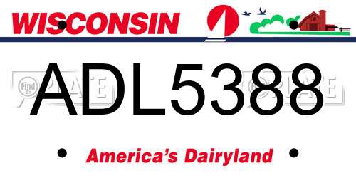 ADL5388 Wisconsin License Plate