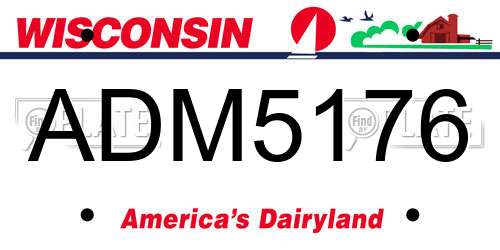 ADM5176 Wisconsin License Plate