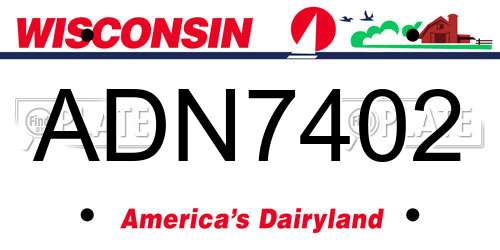 ADN7402 Wisconsin License Plate