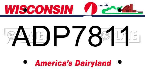 ADP7811 Wisconsin License Plate