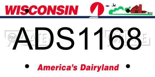 ADS1168 Wisconsin License Plate
