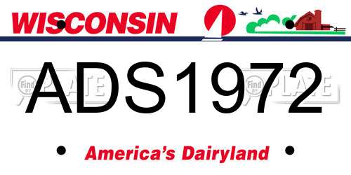 ADS1972 Wisconsin License Plate