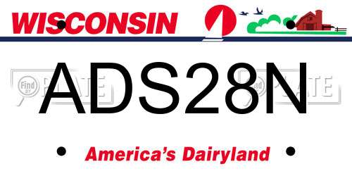 ADS28N Wisconsin License Plate