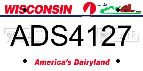 ADS4127 Wisconsin License Plate