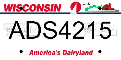 ADS4215 Wisconsin License Plate