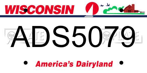 ADS5079 Wisconsin License Plate