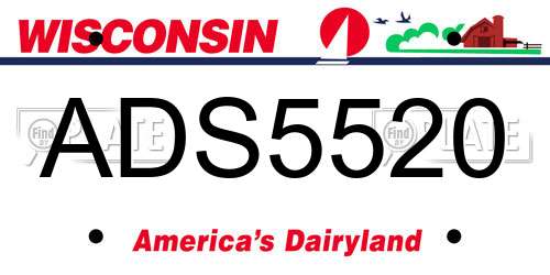 ADS5520 Wisconsin License Plate