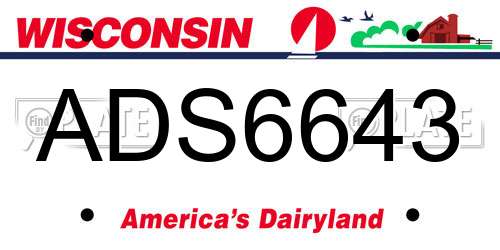 ADS6643 Wisconsin License Plate