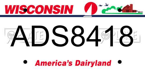ADS8418 Wisconsin License Plate