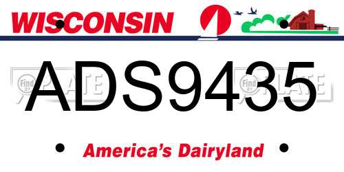 ADS9435 Wisconsin License Plate