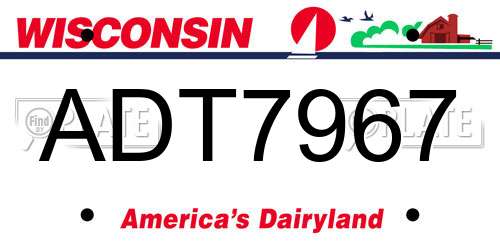 ADT7967 Wisconsin License Plate