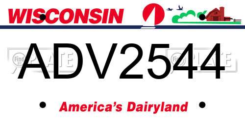 ADV2544 Wisconsin License Plate