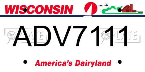 ADV7111 Wisconsin License Plate
