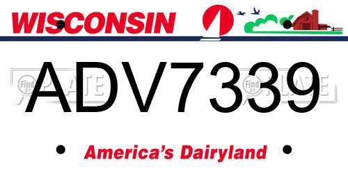 ADV7339 Wisconsin License Plate