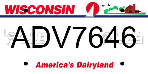 ADV7646 Wisconsin License Plate