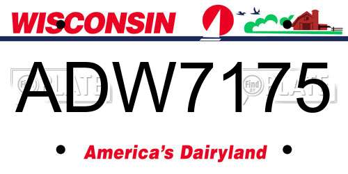 ADW7175 Wisconsin License Plate
