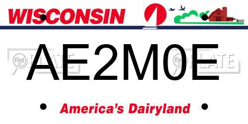 AE2M0E Wisconsin License Plate