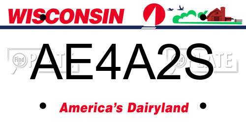 AE4A2S Wisconsin License Plate