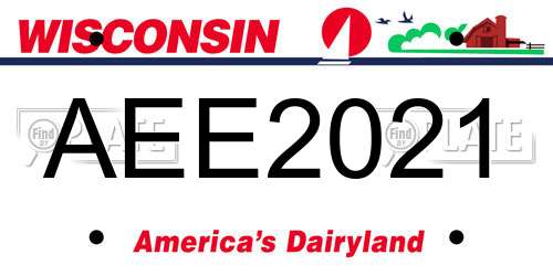 AEE2021 Wisconsin License Plate