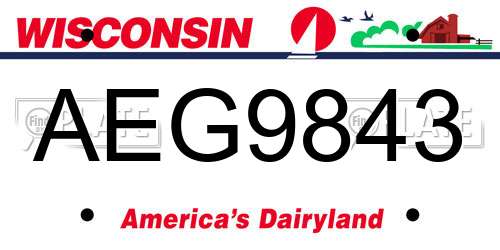 AEG9843 Wisconsin License Plate