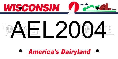 AEL2004 Wisconsin License Plate