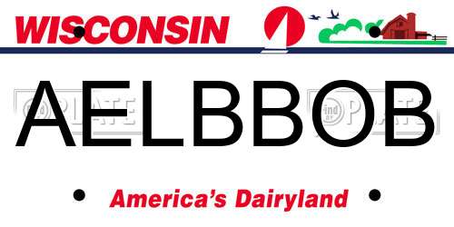 AELBBOB Wisconsin License Plate