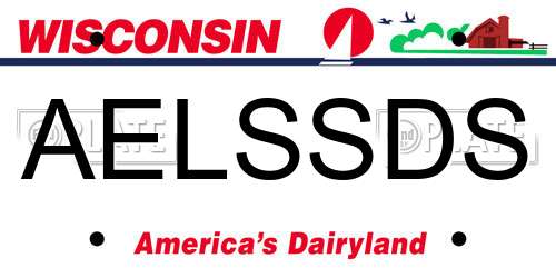 AELSSDS Wisconsin License Plate