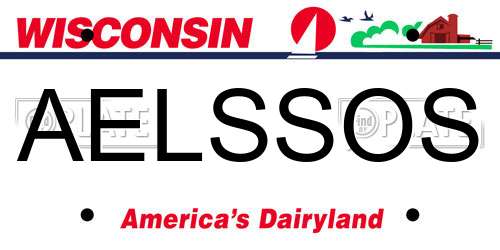 AELSSOS Wisconsin License Plate